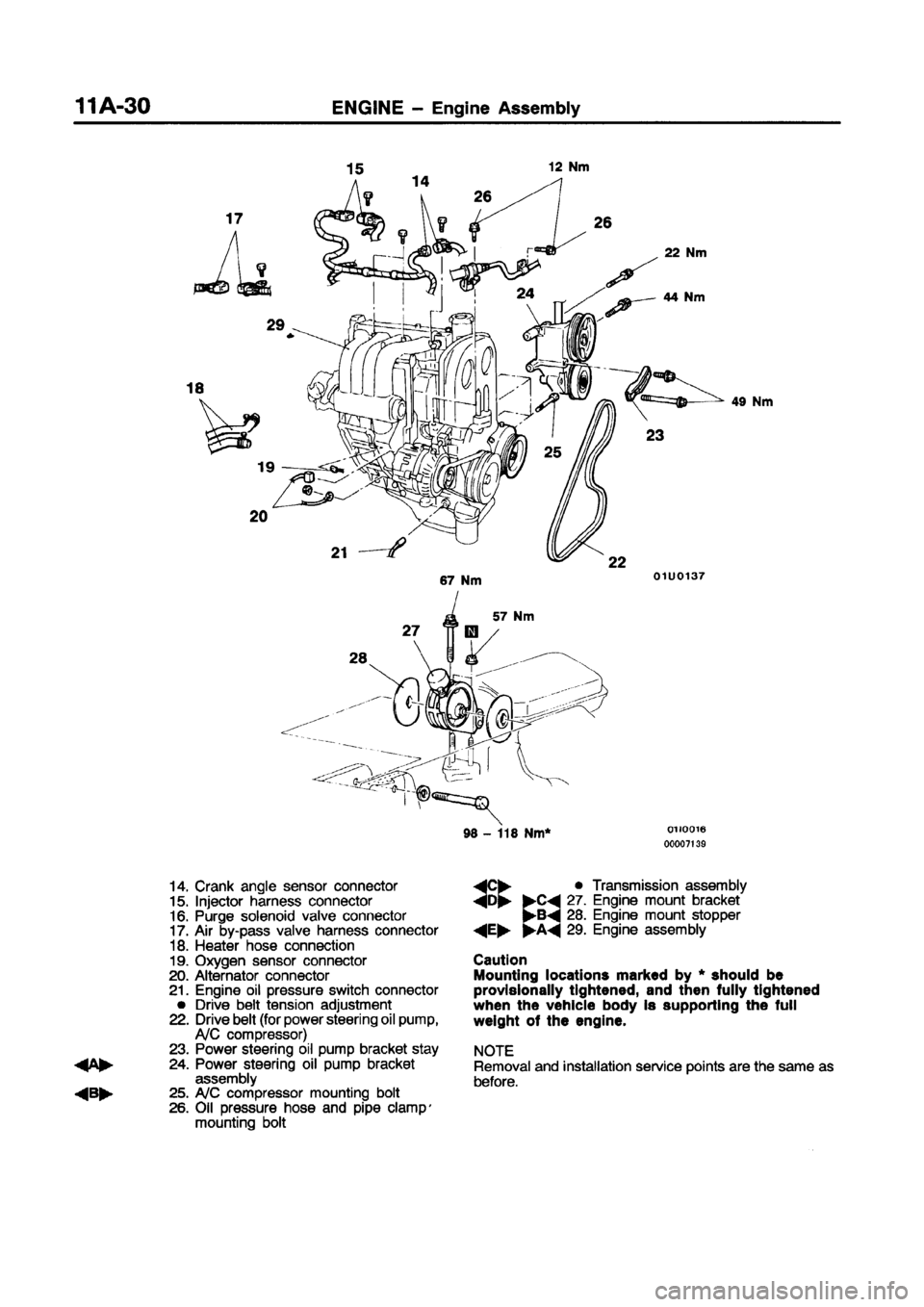 MITSUBISHI CARISMA 1998  Workshop Manual 