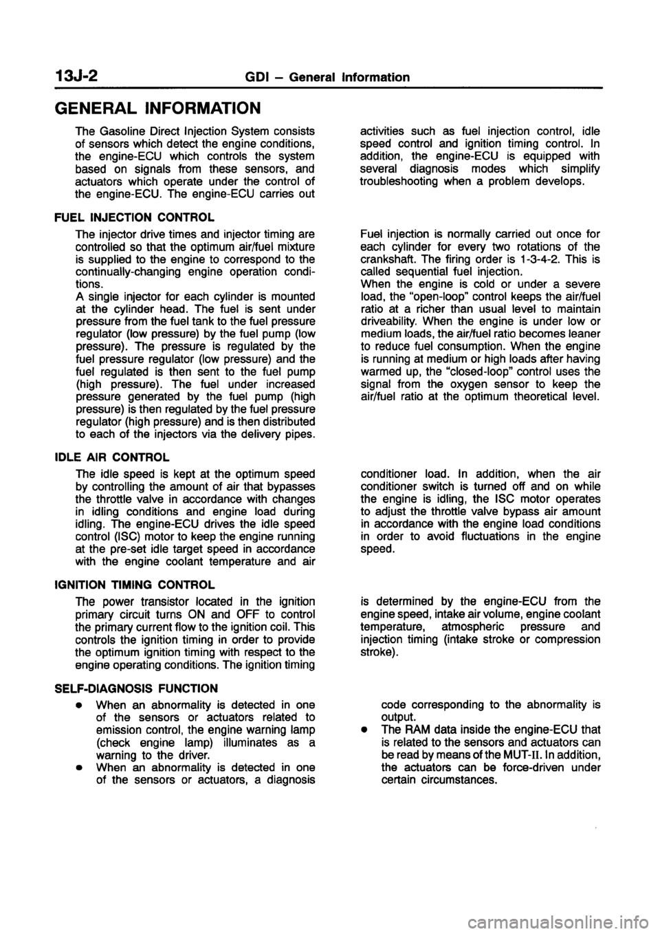 MITSUBISHI CARISMA 1998  Workshop Manual 