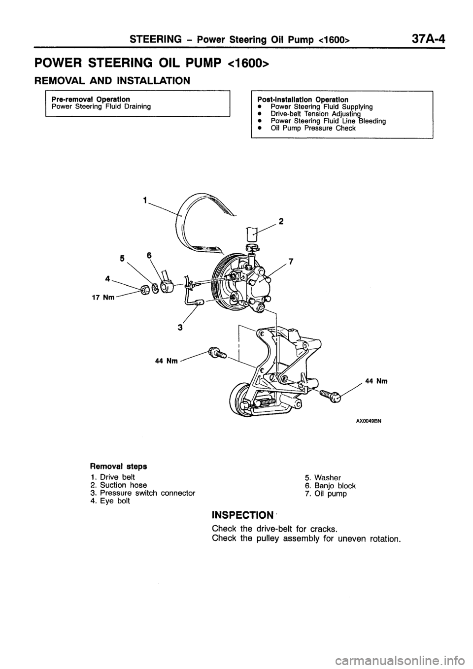 MITSUBISHI CARISMA 1999  Workshop Manual 