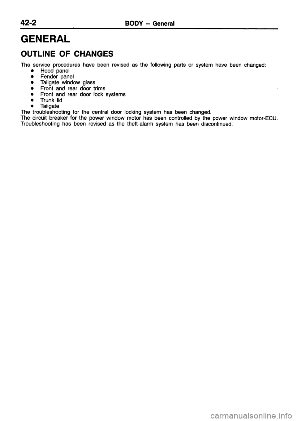 MITSUBISHI CARISMA 1999  Workshop Manual 