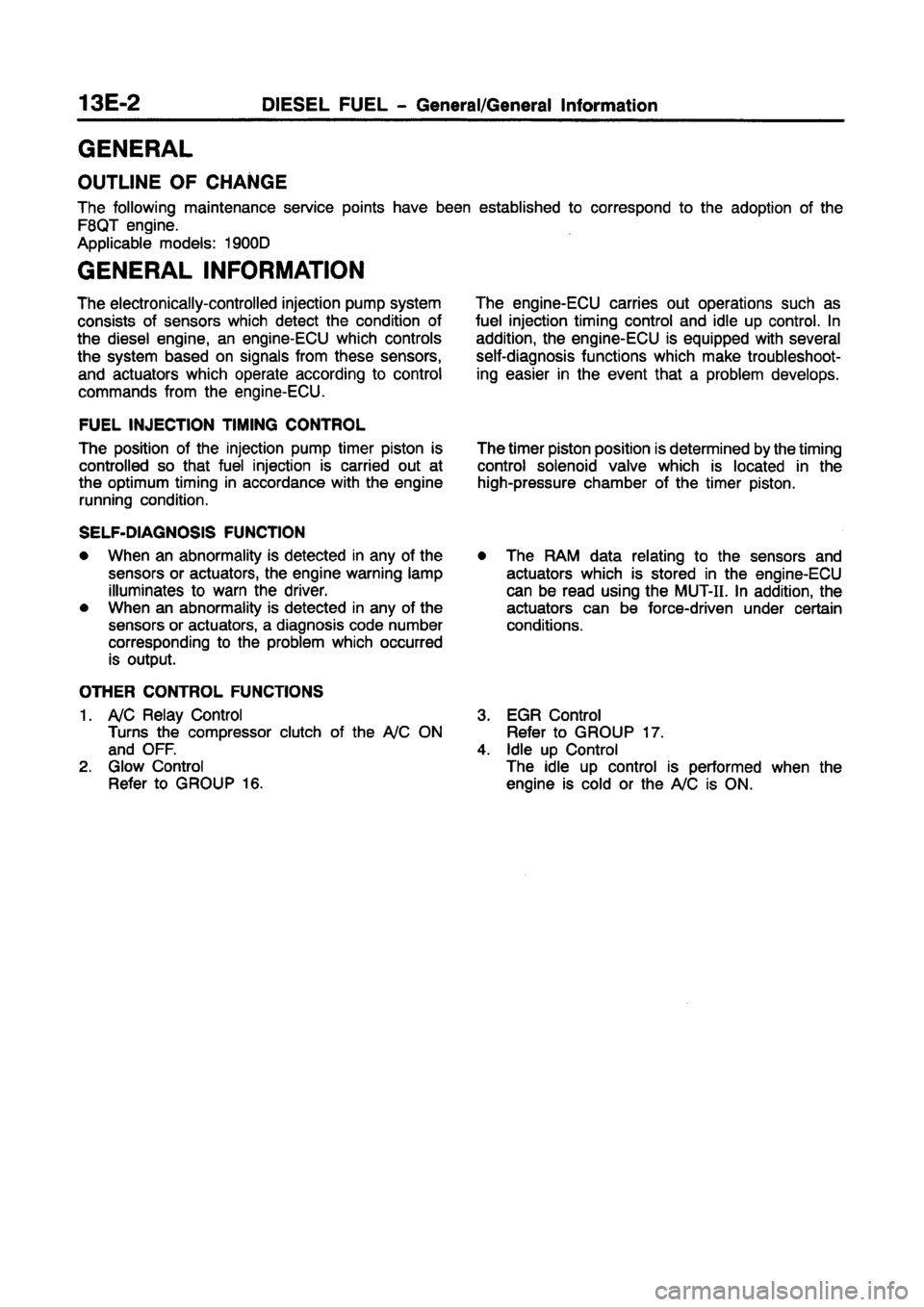 MITSUBISHI CARISMA 1997  Workshop Manual 