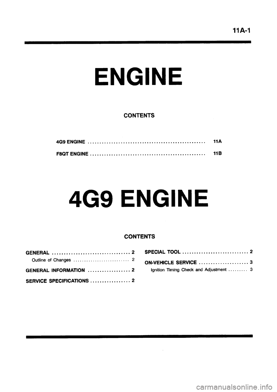 MITSUBISHI CARISMA 1997  Workshop Manual 