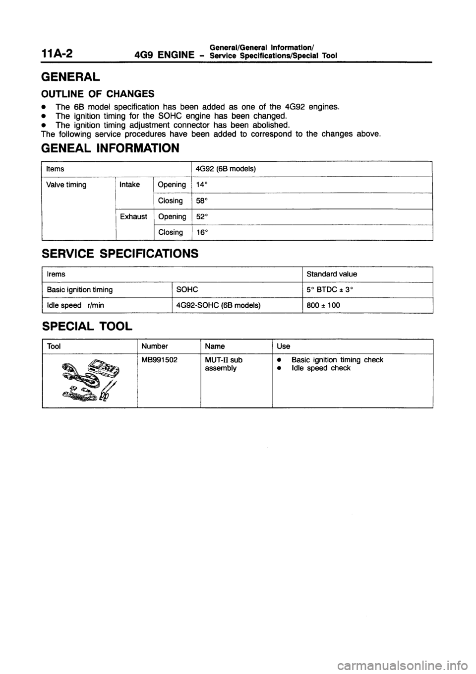 MITSUBISHI CARISMA 1997  Workshop Manual 