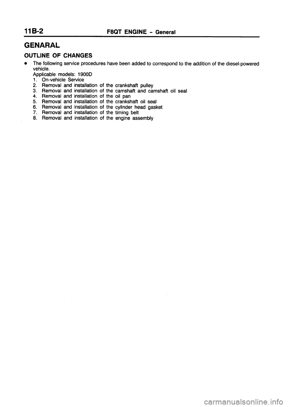 MITSUBISHI CARISMA 1997  Workshop Manual 