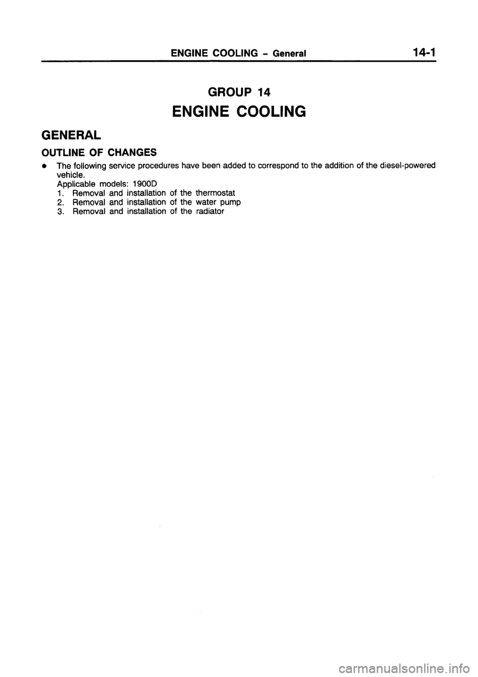 MITSUBISHI CARISMA 1997  Workshop Manual 