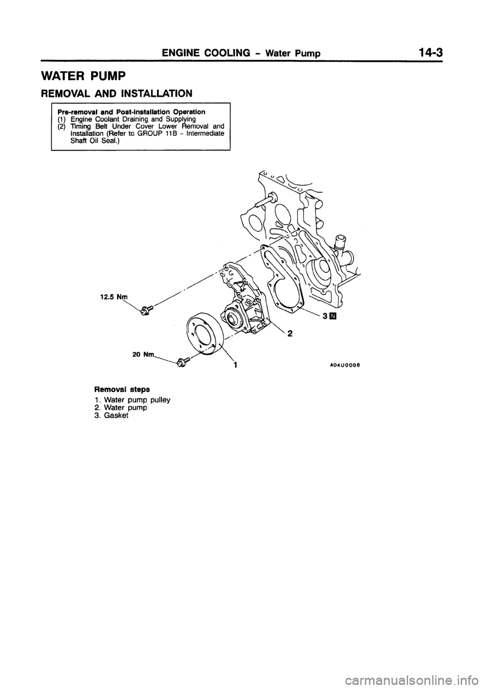 MITSUBISHI CARISMA 1997  Workshop Manual 