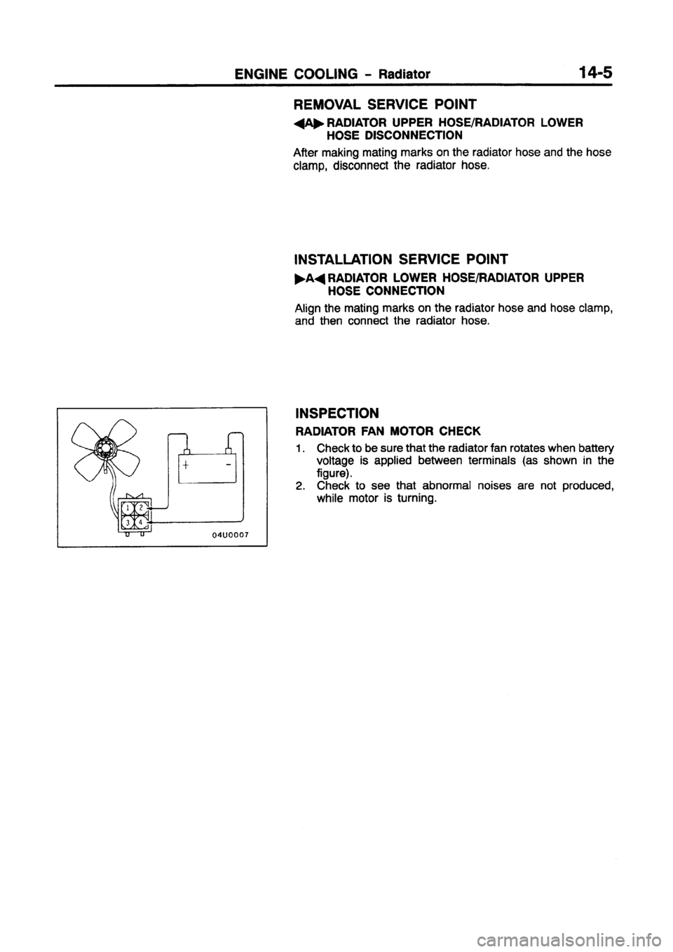 MITSUBISHI CARISMA 1997  Workshop Manual 
