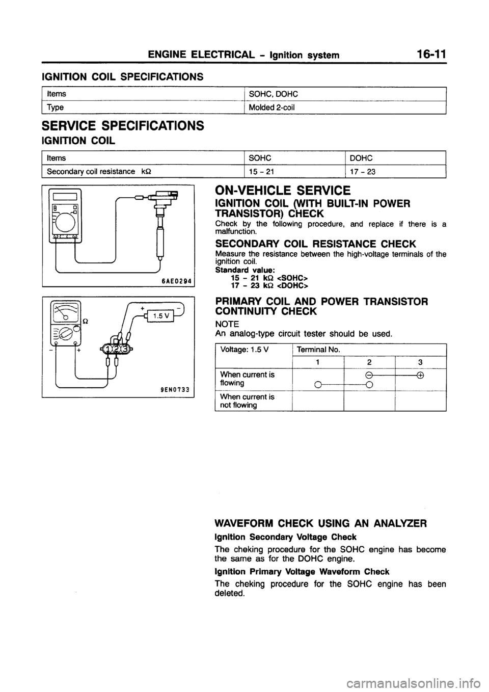 MITSUBISHI CARISMA 1997  Workshop Manual 