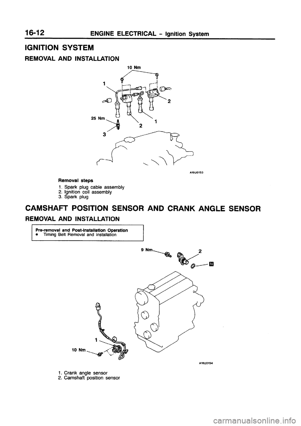 MITSUBISHI CARISMA 1997  Workshop Manual 