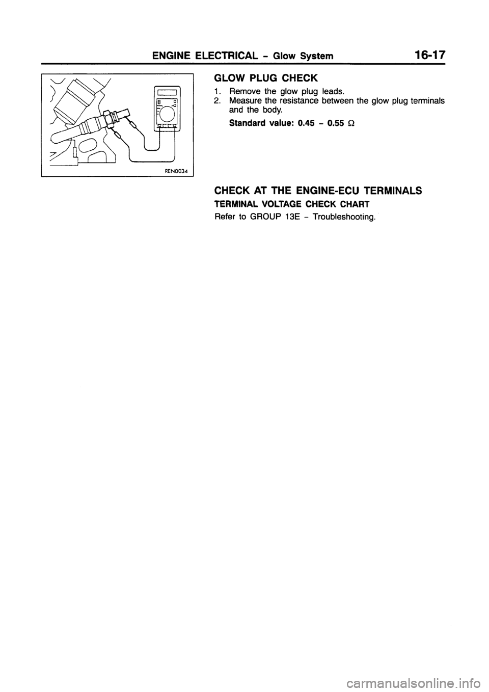 MITSUBISHI CARISMA 1997  Workshop Manual 