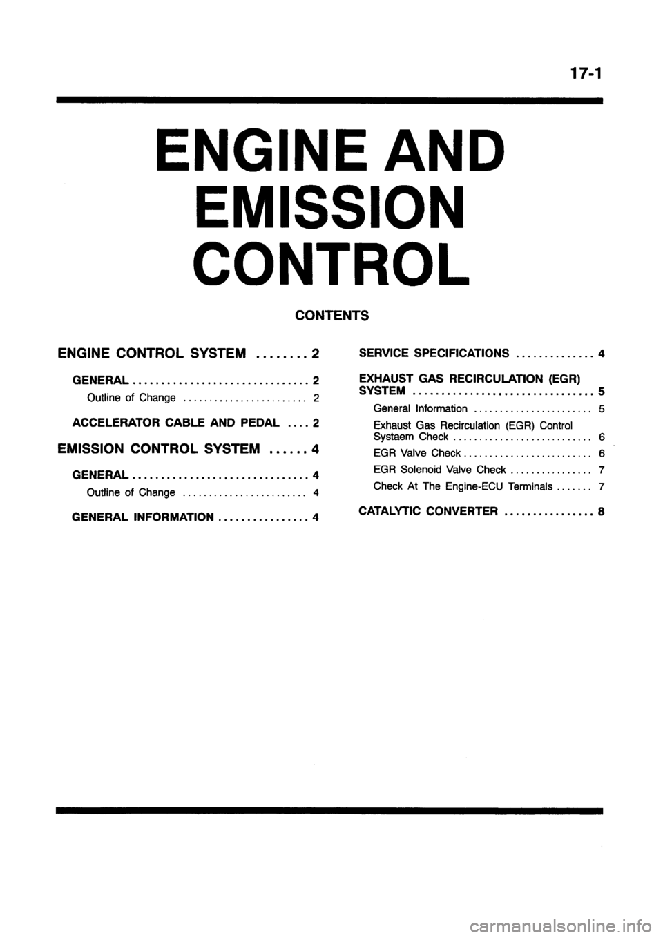 MITSUBISHI CARISMA 1997  Workshop Manual 