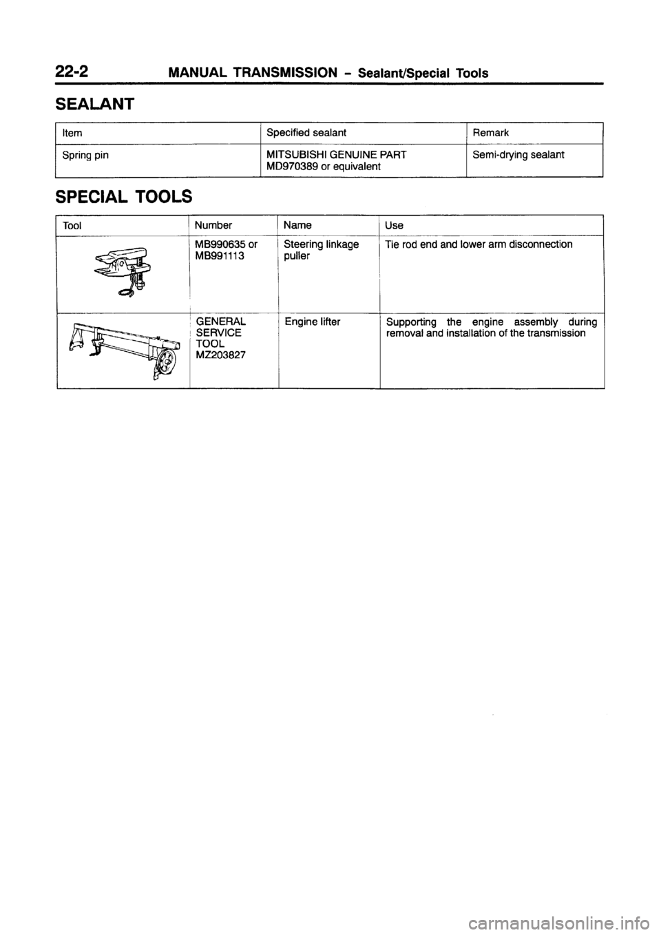 MITSUBISHI CARISMA 1997  Workshop Manual 