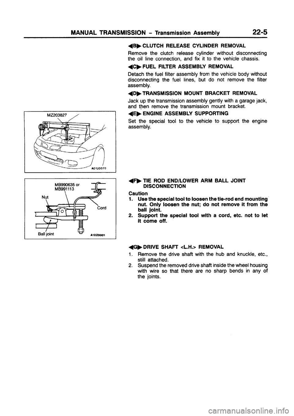 MITSUBISHI CARISMA 1997  Workshop Manual 