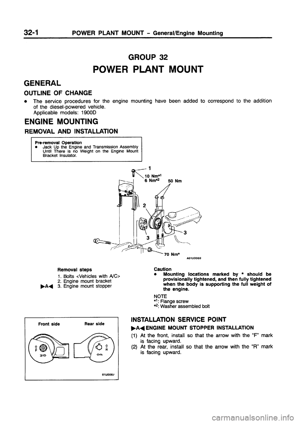 MITSUBISHI CARISMA 1997  Workshop Manual 