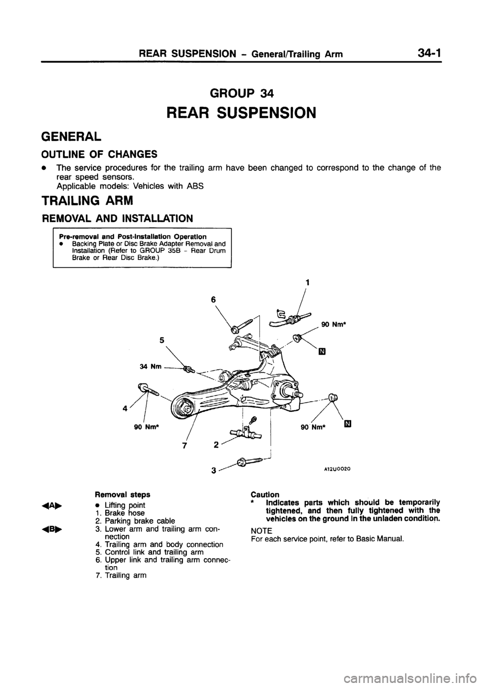 MITSUBISHI CARISMA 1997  Workshop Manual 