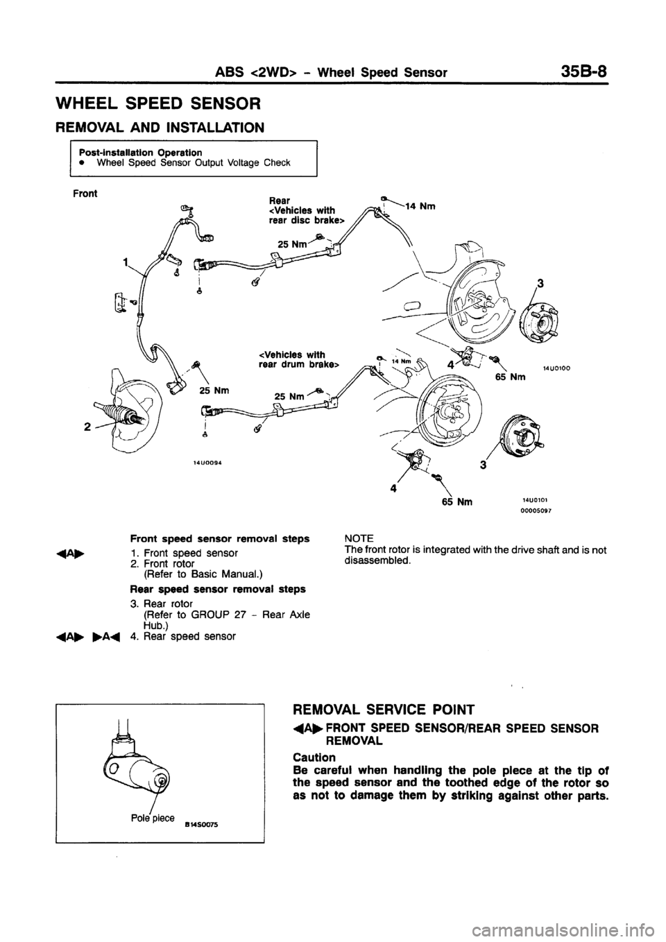 MITSUBISHI CARISMA 1997  Workshop Manual 