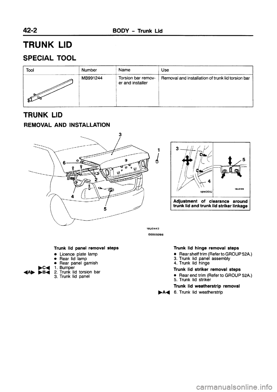 MITSUBISHI CARISMA 1997  Workshop Manual 
