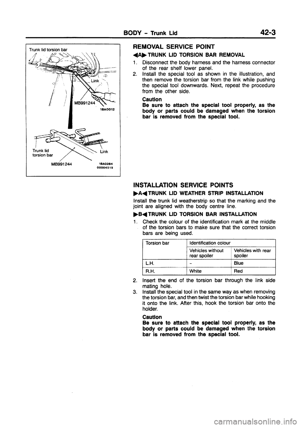 MITSUBISHI CARISMA 1997  Workshop Manual 