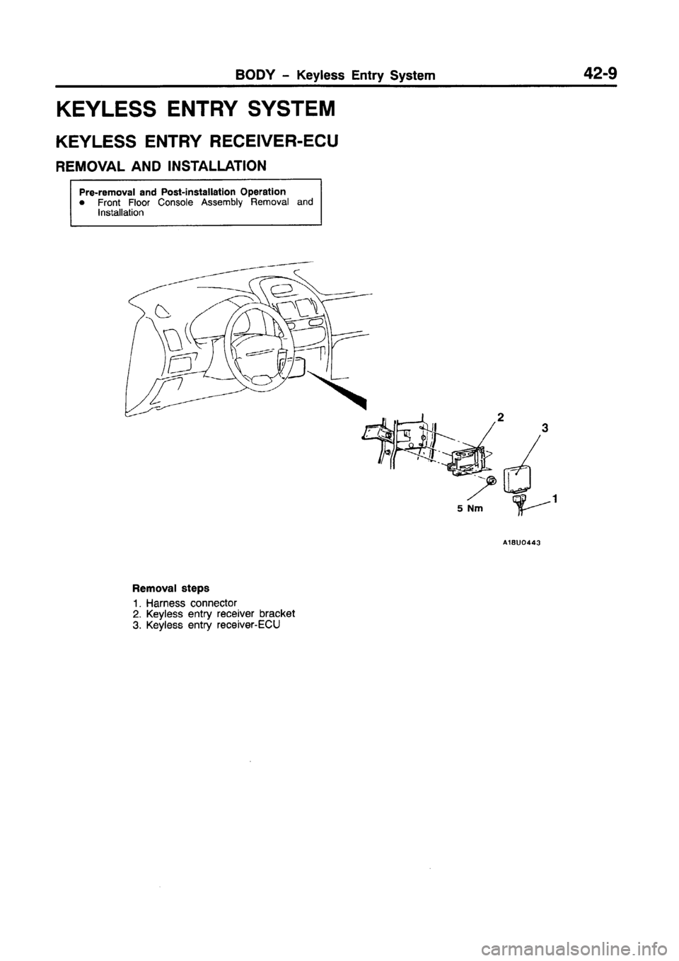 MITSUBISHI CARISMA 1997  Workshop Manual 