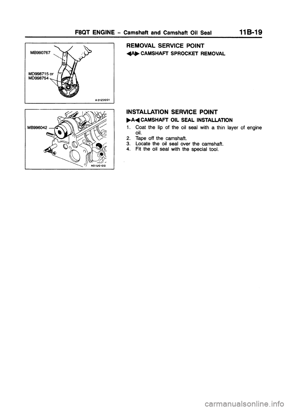 MITSUBISHI CARISMA 1997  Workshop Manual 