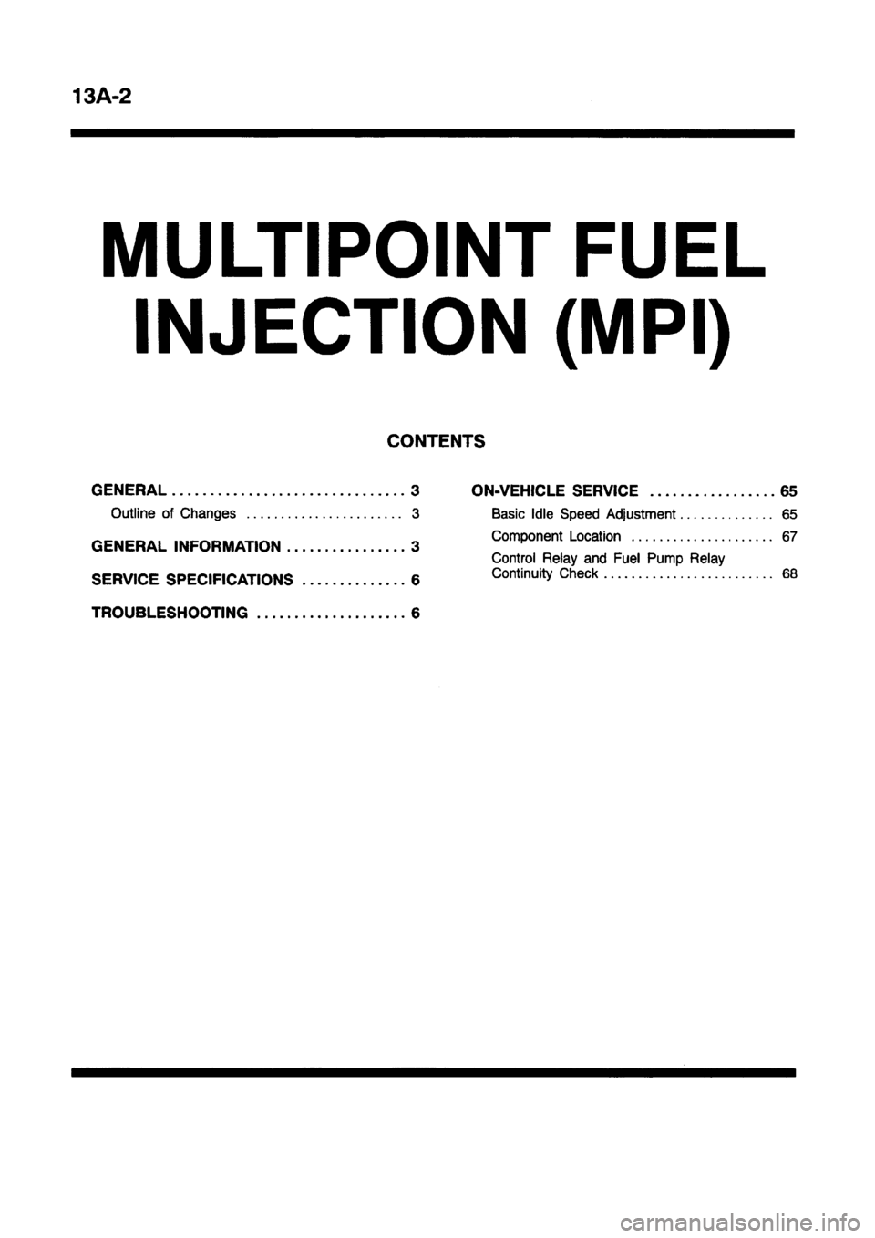 MITSUBISHI CARISMA 1997  Workshop Manual 