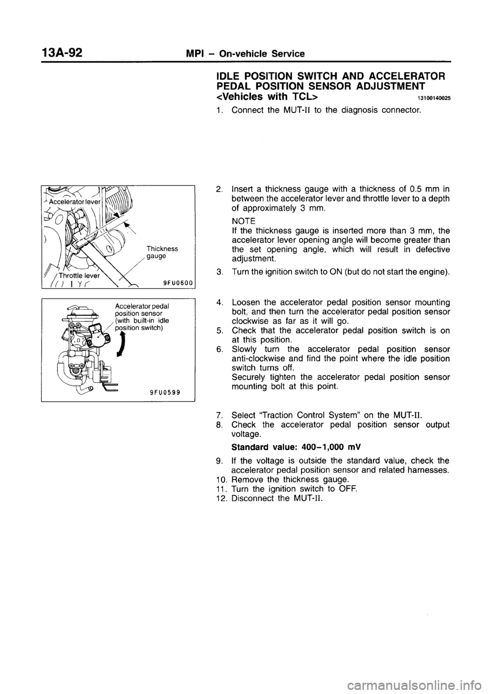 MITSUBISHI CARISMA 1996  Workshop Manual 