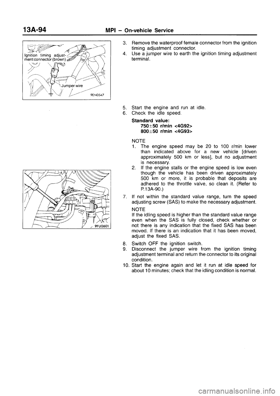 MITSUBISHI CARISMA 1996  Workshop Manual 