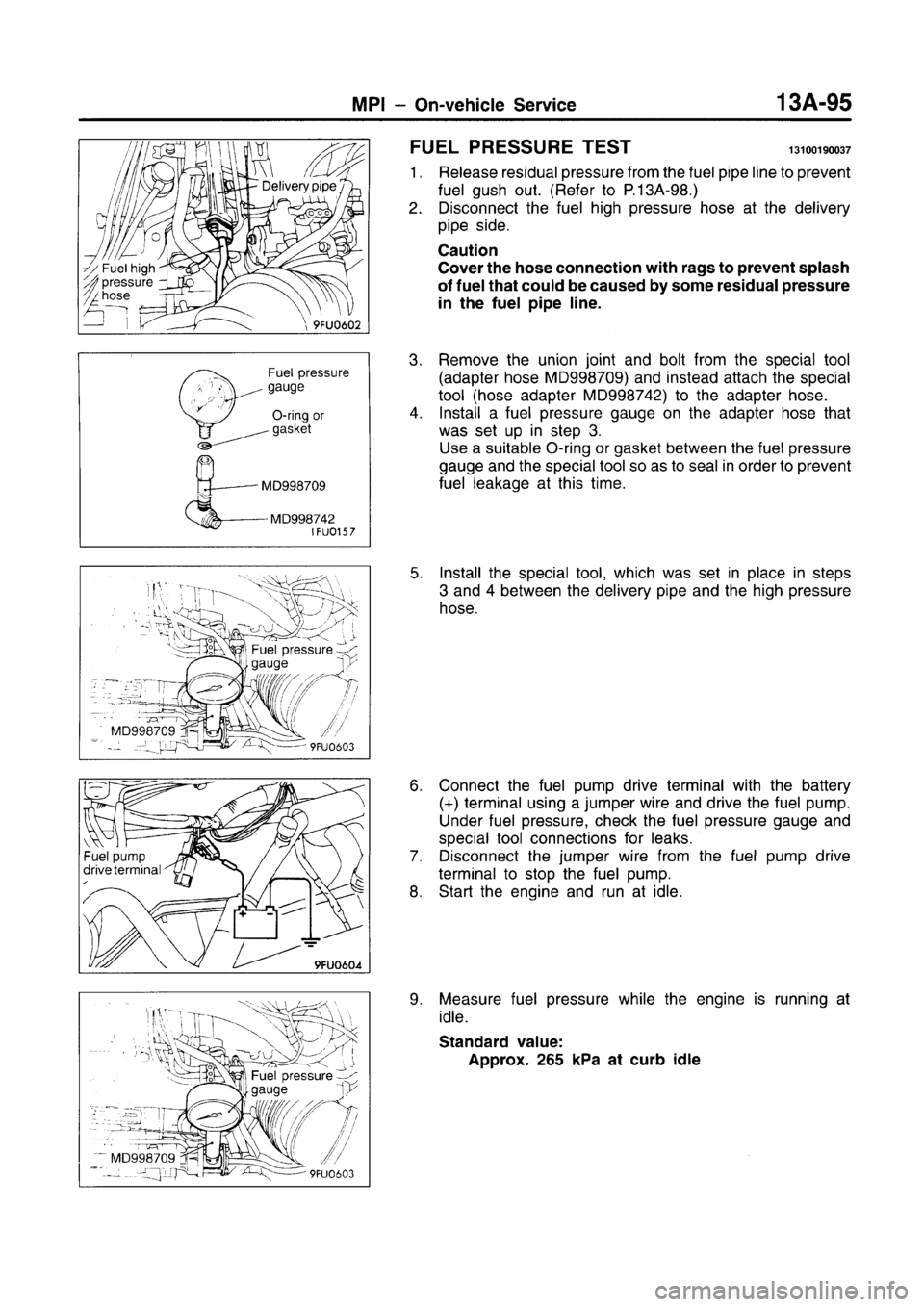 MITSUBISHI CARISMA 1996  Workshop Manual 