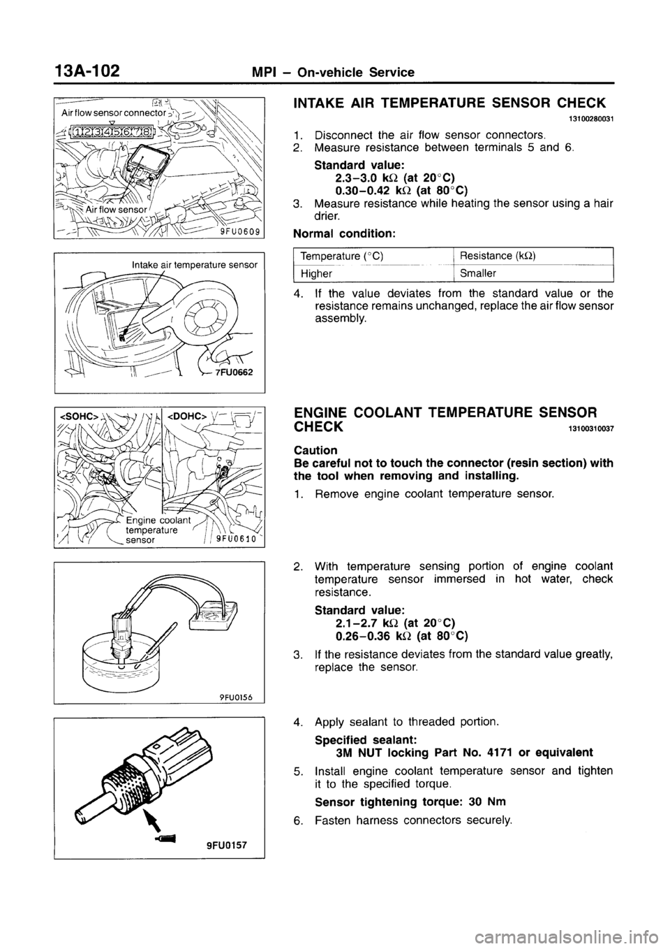 MITSUBISHI CARISMA 1996  Workshop Manual 