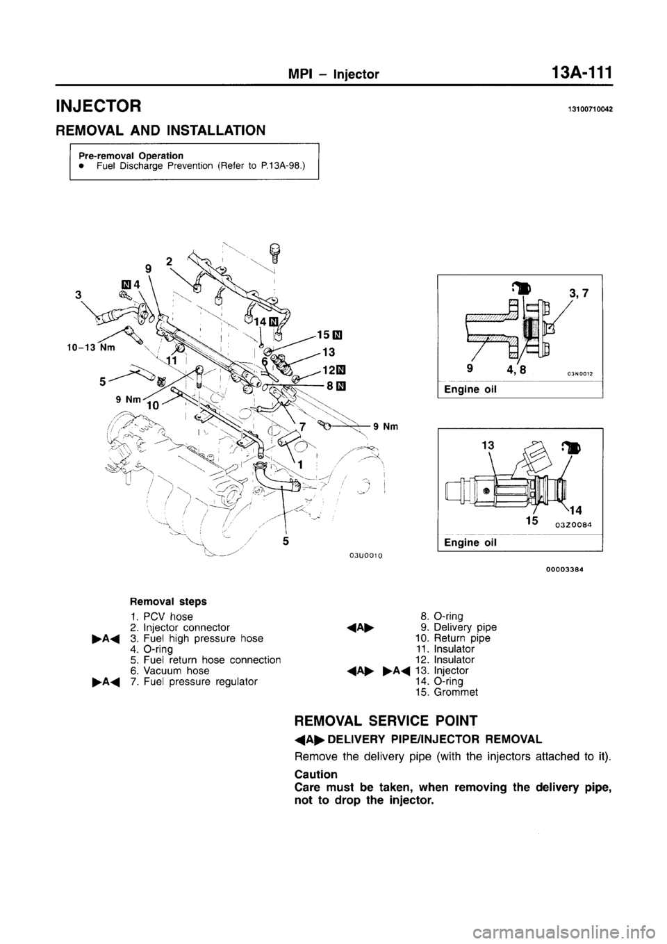 MITSUBISHI CARISMA 1996  Workshop Manual 