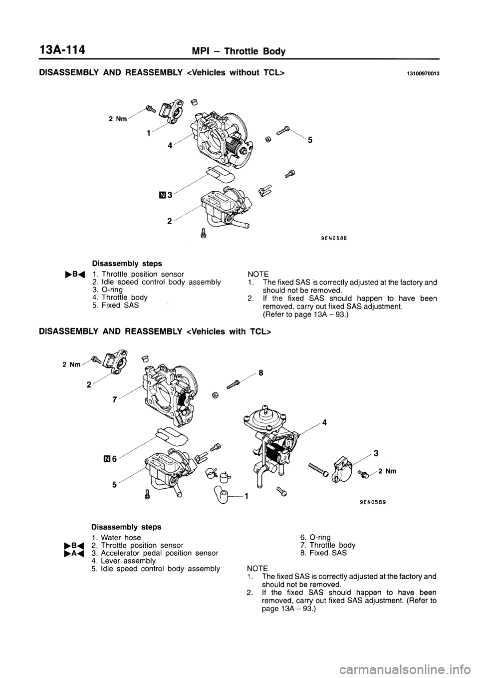 MITSUBISHI CARISMA 1996  Workshop Manual 