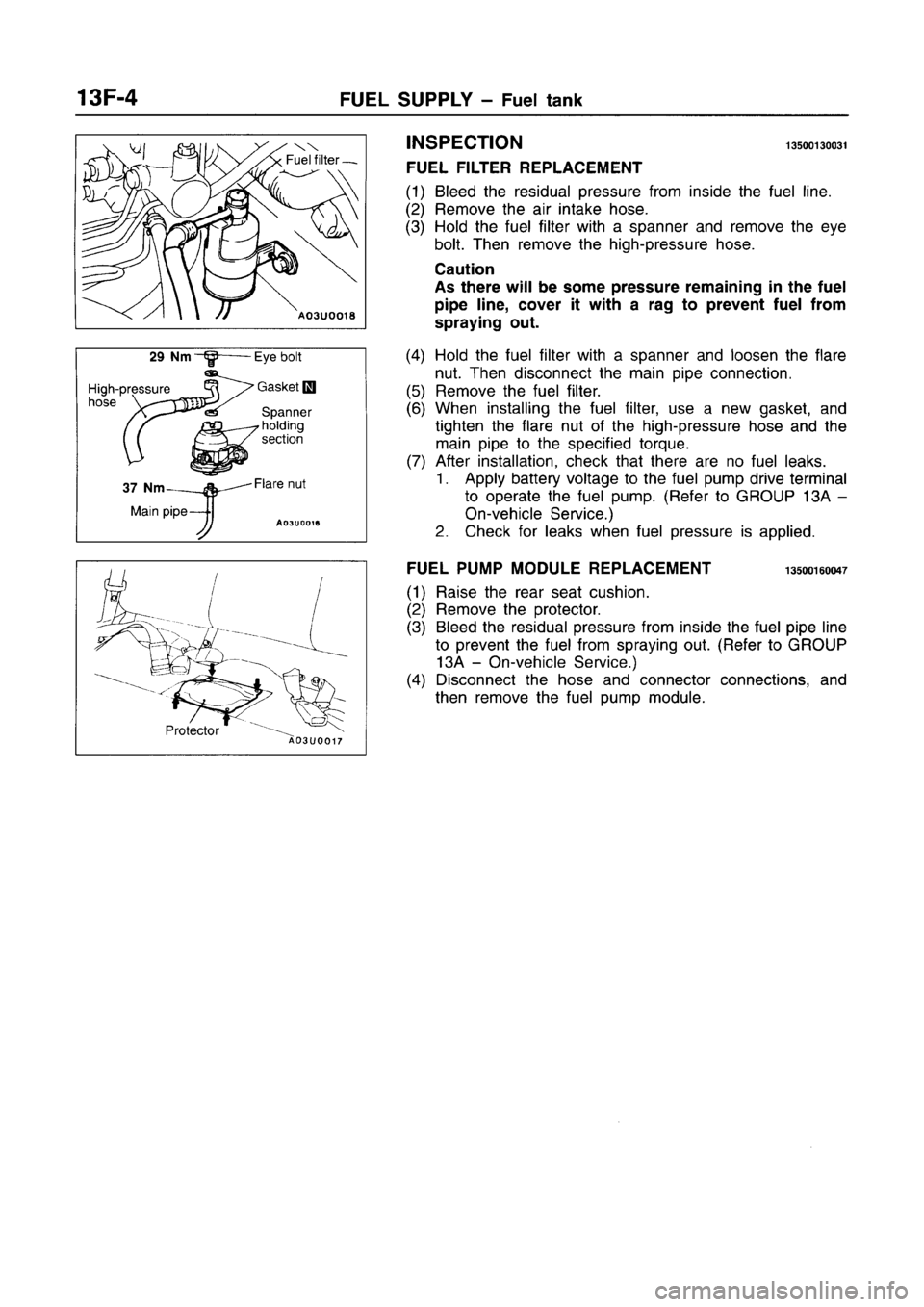 MITSUBISHI CARISMA 1996  Workshop Manual 