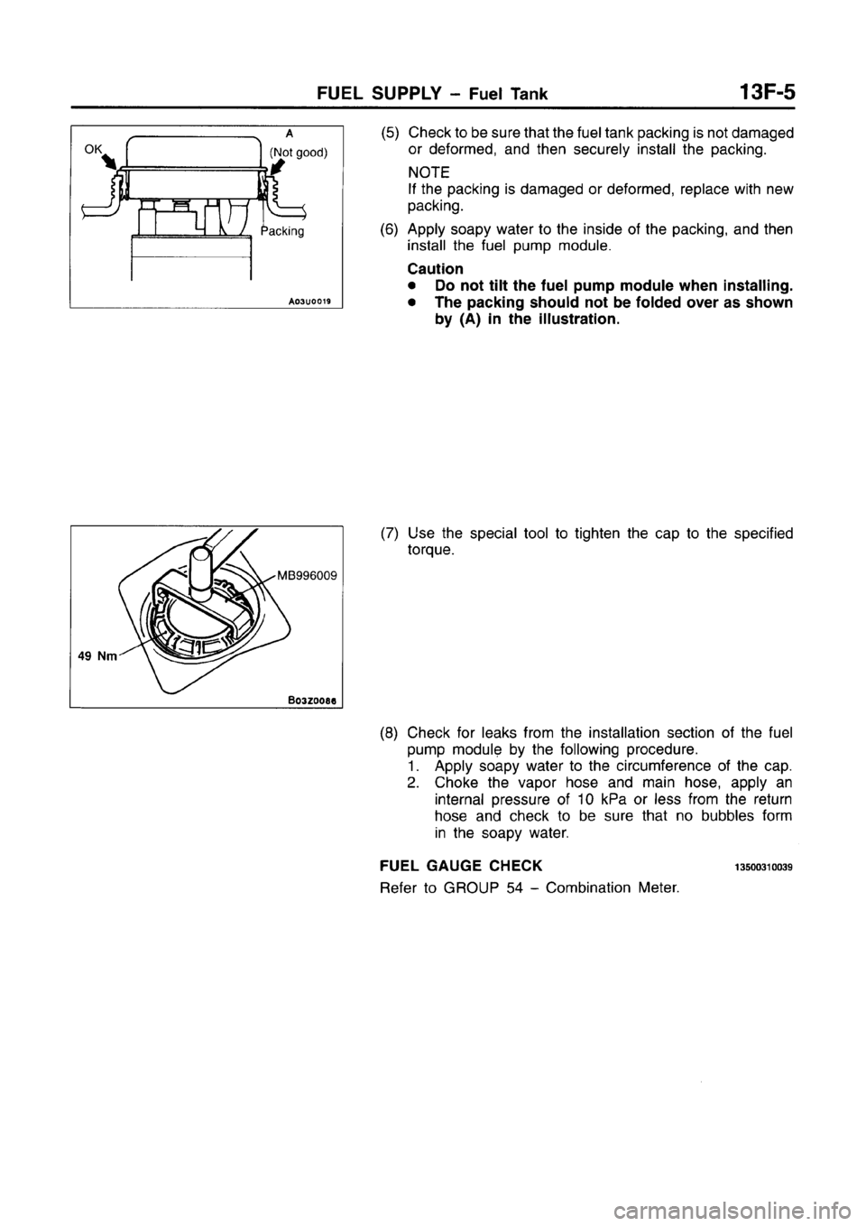 MITSUBISHI CARISMA 1996  Workshop Manual 