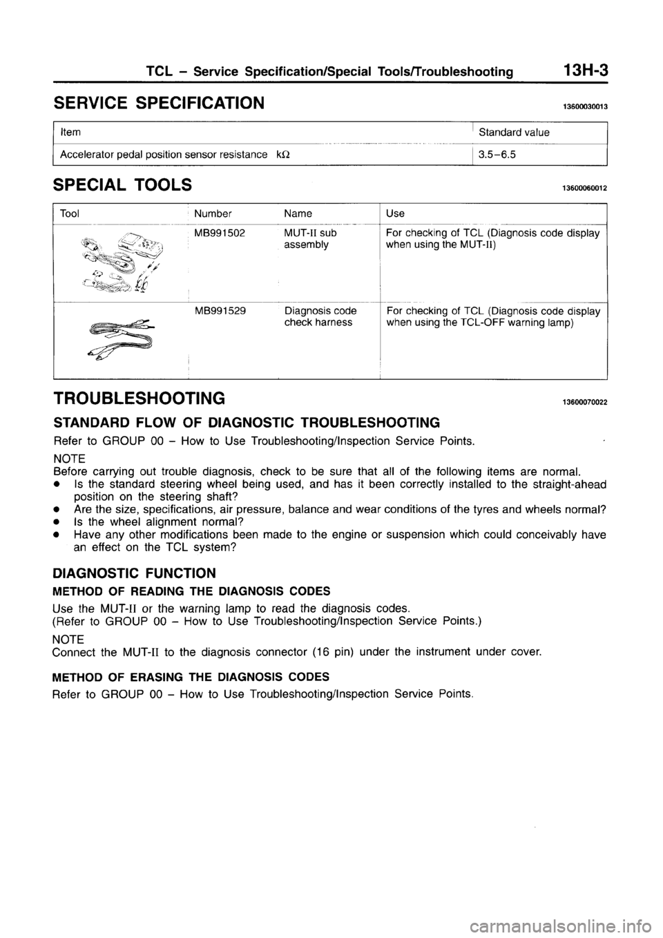 MITSUBISHI CARISMA 1996  Workshop Manual 