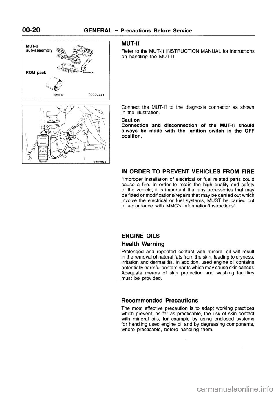 MITSUBISHI CARISMA 1996  Workshop Manual 