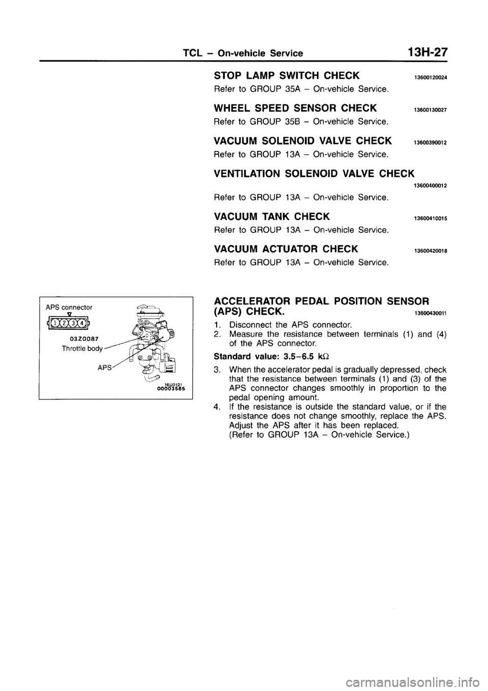 MITSUBISHI CARISMA 1996  Workshop Manual 