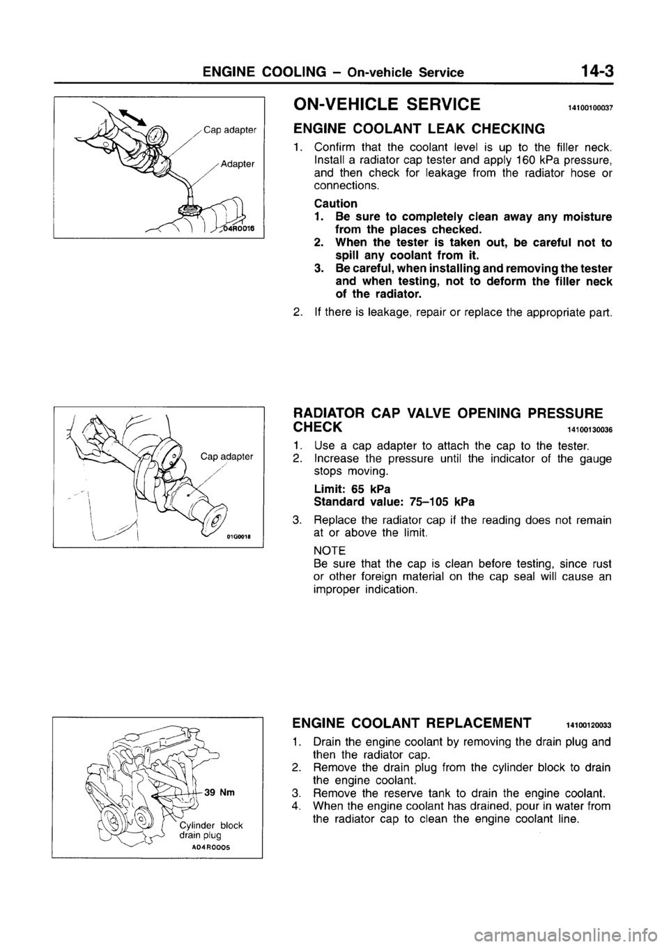 MITSUBISHI CARISMA 1996  Workshop Manual 