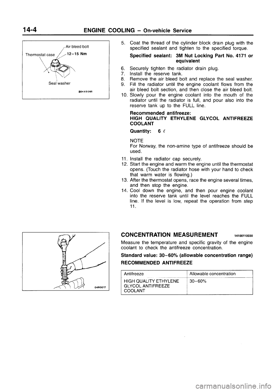 MITSUBISHI CARISMA 1996  Workshop Manual 
