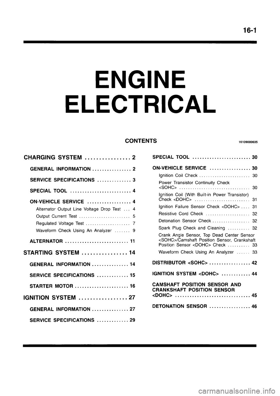 MITSUBISHI CARISMA 1996  Workshop Manual 