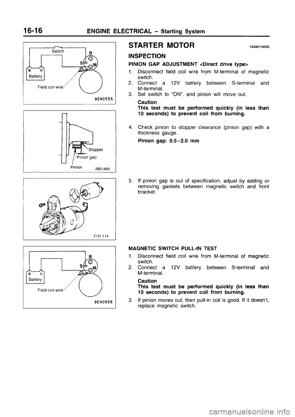 MITSUBISHI CARISMA 1996  Workshop Manual 