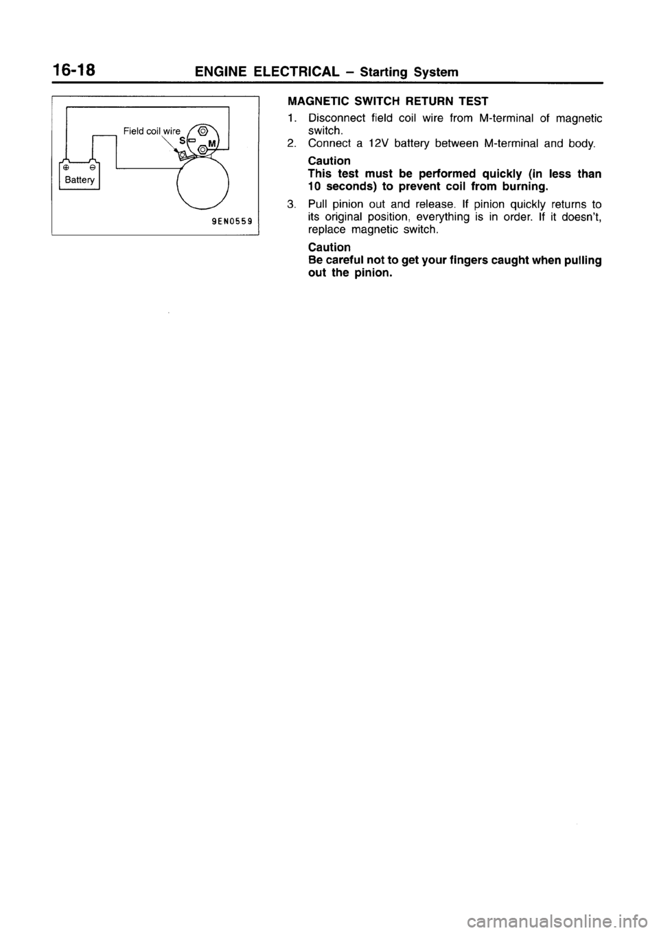 MITSUBISHI CARISMA 1996  Workshop Manual 