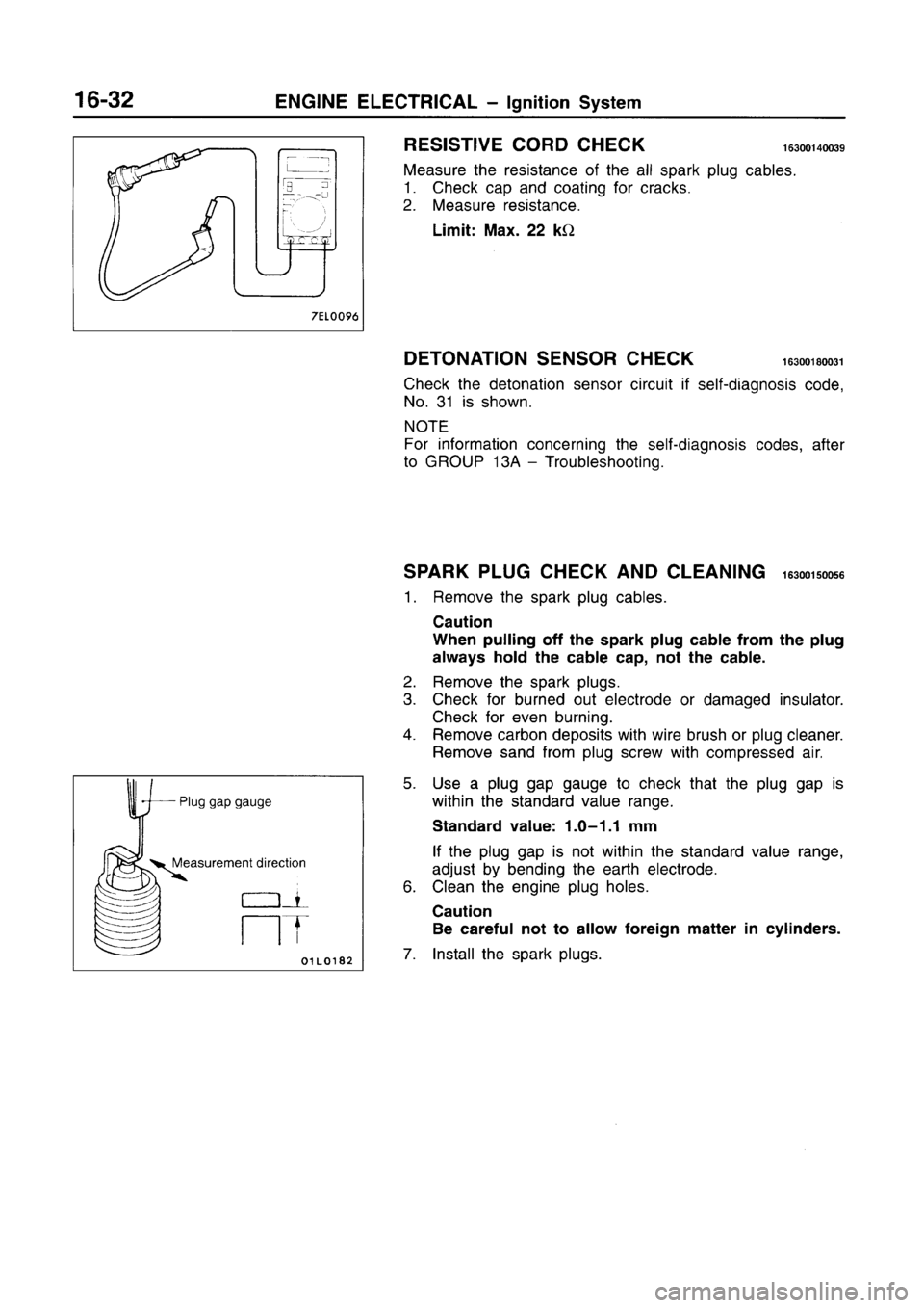 MITSUBISHI CARISMA 1996  Workshop Manual 