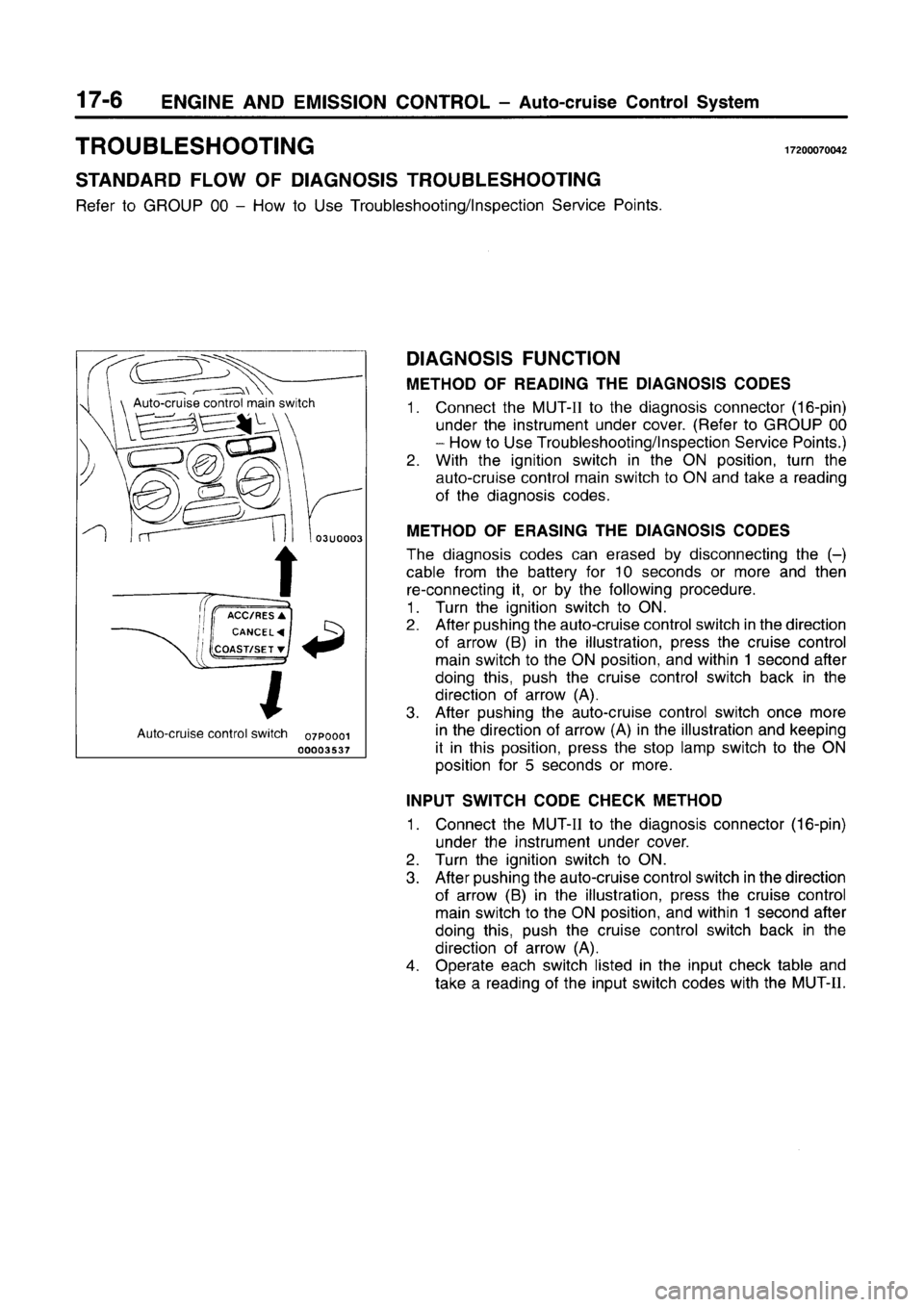 MITSUBISHI CARISMA 1996  Workshop Manual 