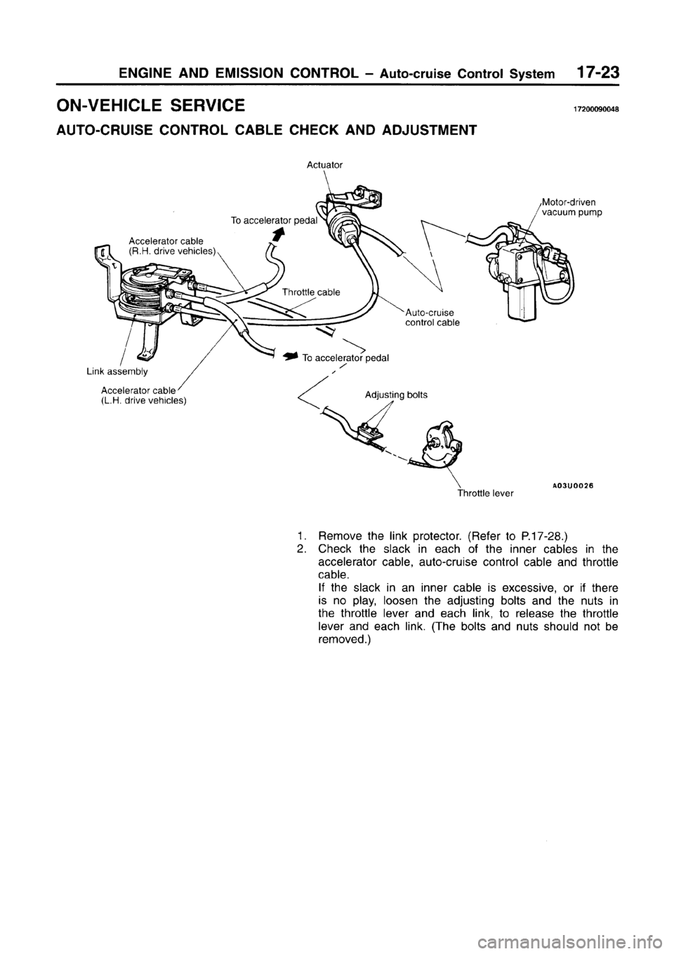 MITSUBISHI CARISMA 1996  Workshop Manual 