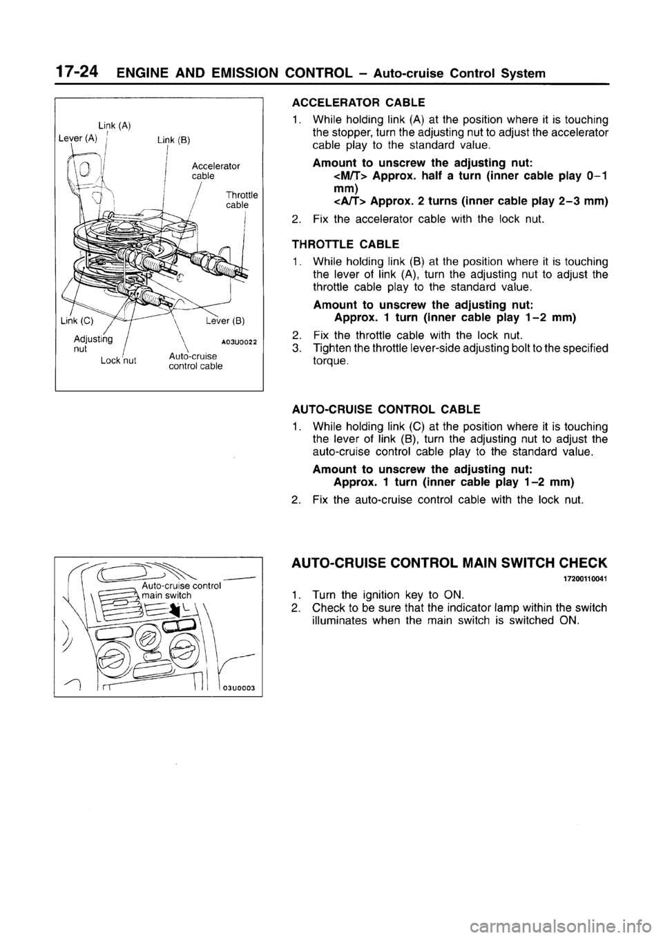 MITSUBISHI CARISMA 1996  Workshop Manual 