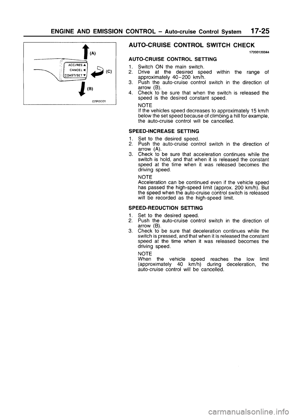 MITSUBISHI CARISMA 1996  Workshop Manual 