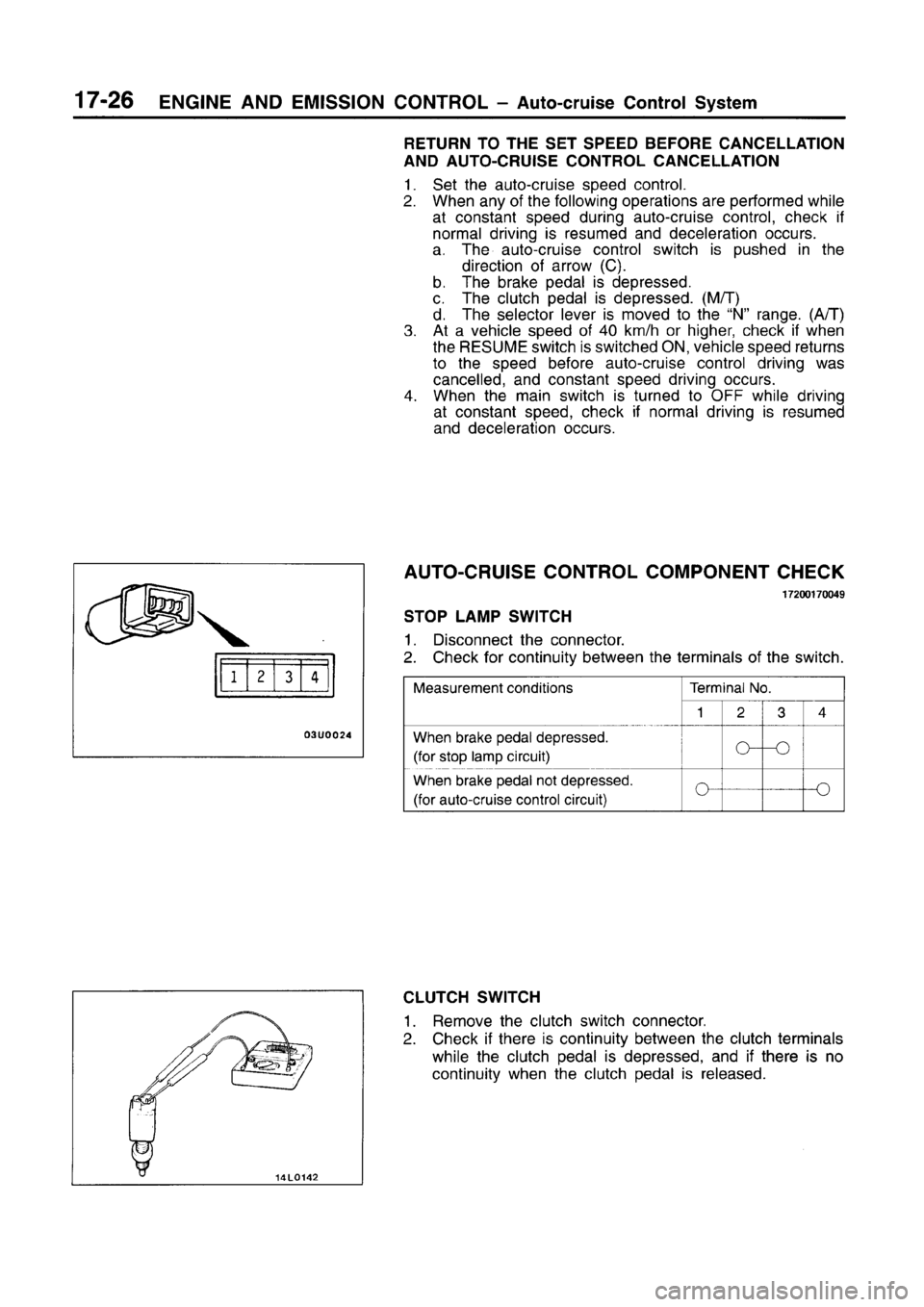 MITSUBISHI CARISMA 1996  Workshop Manual 