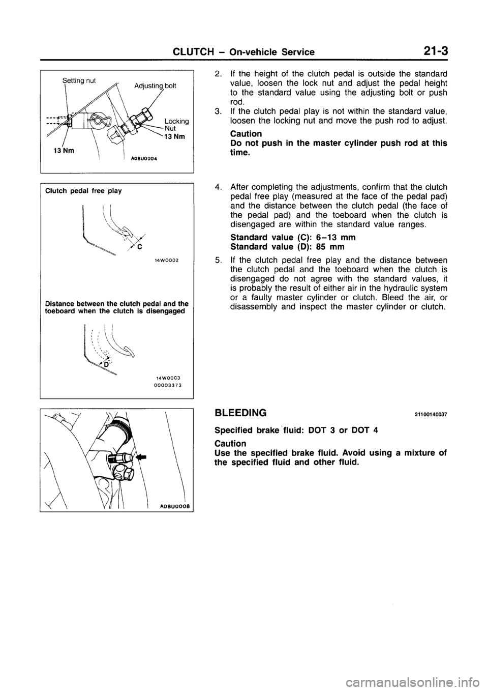 MITSUBISHI CARISMA 1996  Workshop Manual 