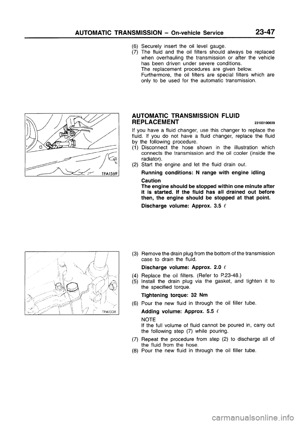 MITSUBISHI CARISMA 1996  Workshop Manual 