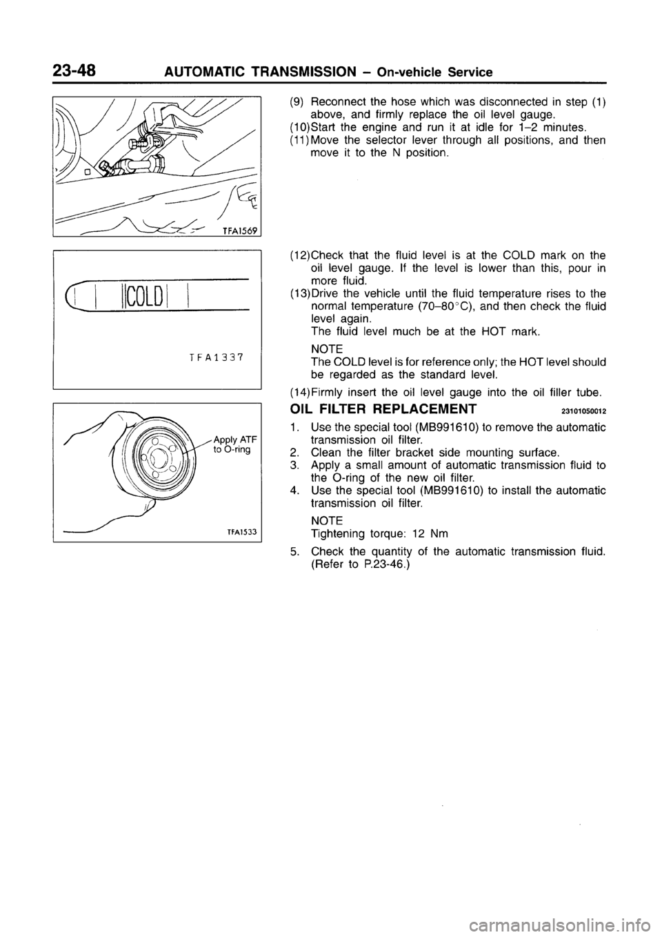 MITSUBISHI CARISMA 1996  Workshop Manual 